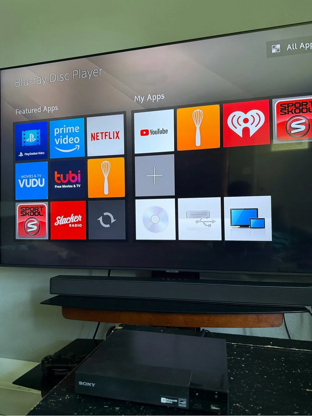 Sony BDP-S3700 Blu-Ray Player Full HD Streaming Wireless With Remote
